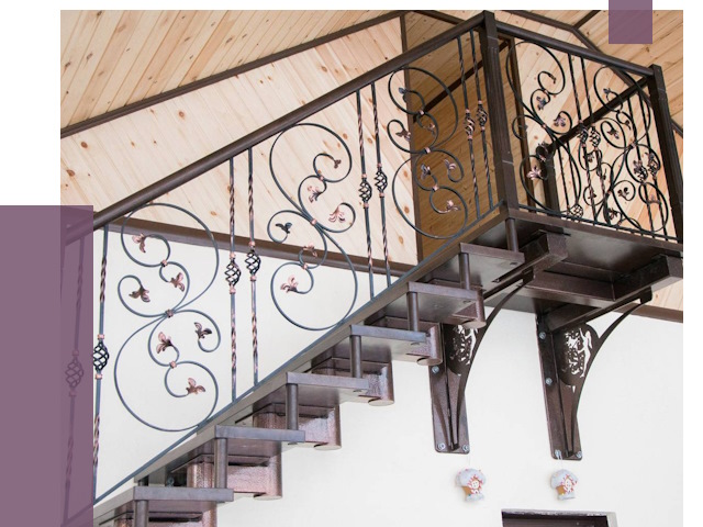 Кованые лестницы в Георгиевске от 80395 руб. под ключ