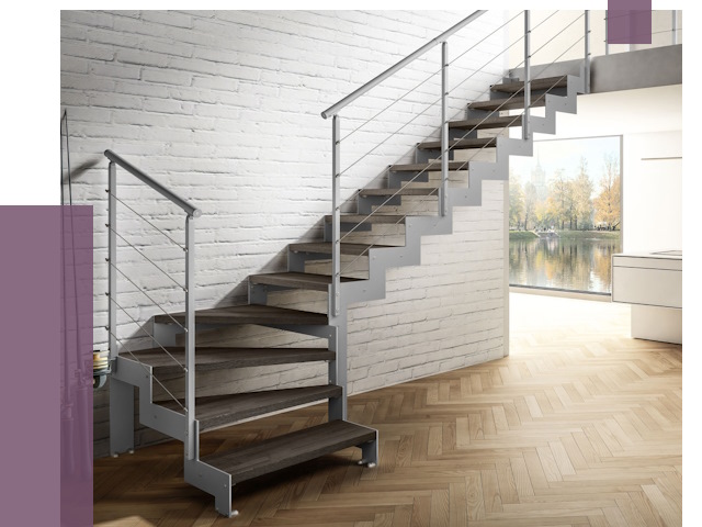 Г-образные лестницы под ключ в Георгиевске от 37363 руб. | ПРОЛЁТ-Грг