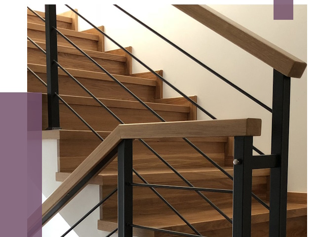 Обшивка металлической лестницы деревом в Георгиевске от 4380 руб.