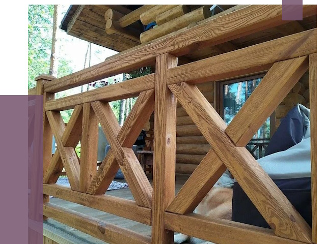 Деревянные перила под ключ в Георгиевске от 7730 руб. 