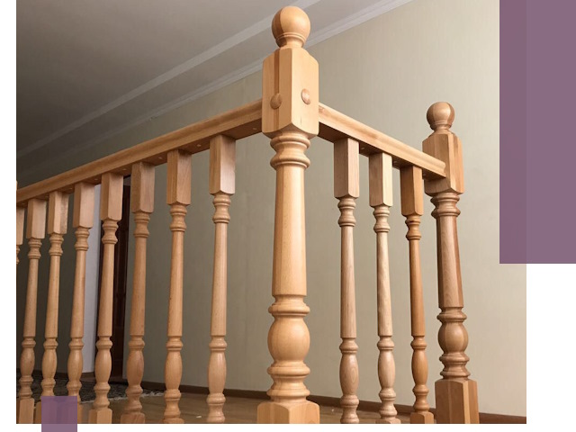 Деревянные перила на заказ в Георгиевске: монтаж и изготовление