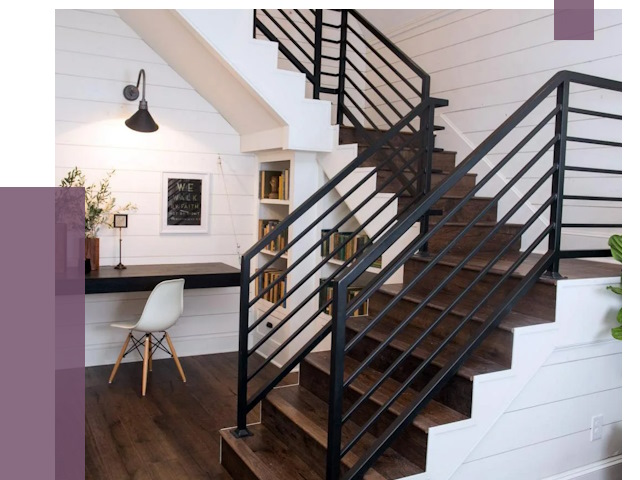 Перила для лестницы в доме в Георгиевске от 7473 руб. — ПРОЛЁТ-Грг