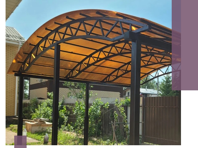 Изготовление навесов под ключ в Георгиевске из качественных материалов