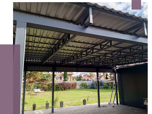 Монтаж навесов в Георгиевске от 7421 руб. — установка навеса | ПРОЛЁТ-Грг