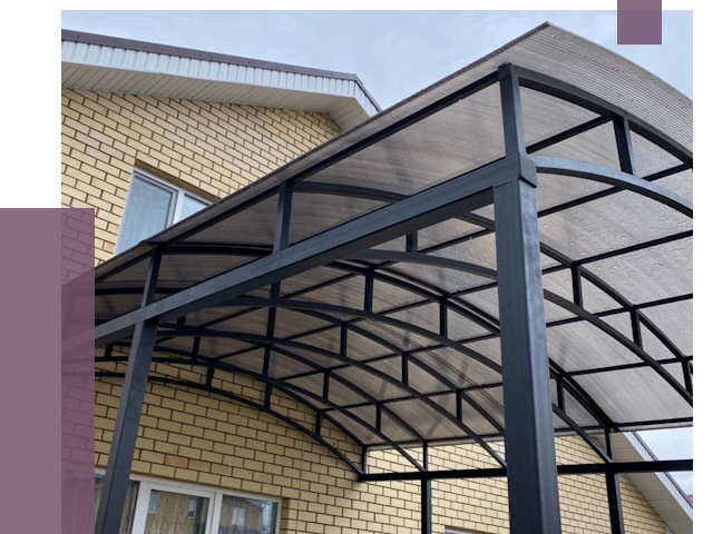 Монтаж козырьков в Георгиевске от 11595 руб. | ПРОЛЁТ-Грг