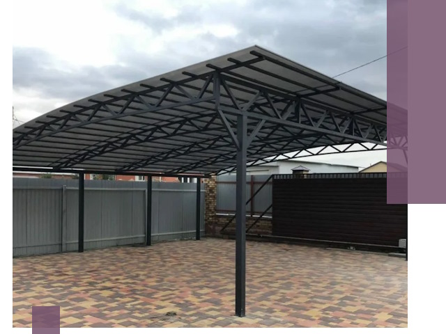 Недорогие навесы под ключ в Георгиевске — изготовление и монтаж