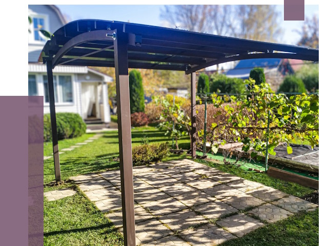 Навесы для дачи в Георгиевске от 12832 руб. под ключ — ПРОЛЁТ-Грг