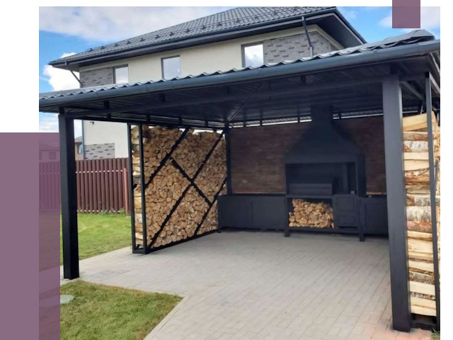 Навесы для барбекю в Георгиевске от 12832 руб. под ключ | ПРОЛЁТ-Грг