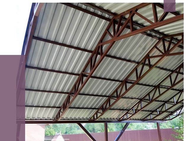 Навесы из профнастила в Георгиевске от 7421 руб. | ПРОЛЁТ-Грг