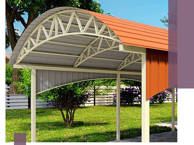 Навесы из профнастила под ключ в Георгиевске — установка и монтаж