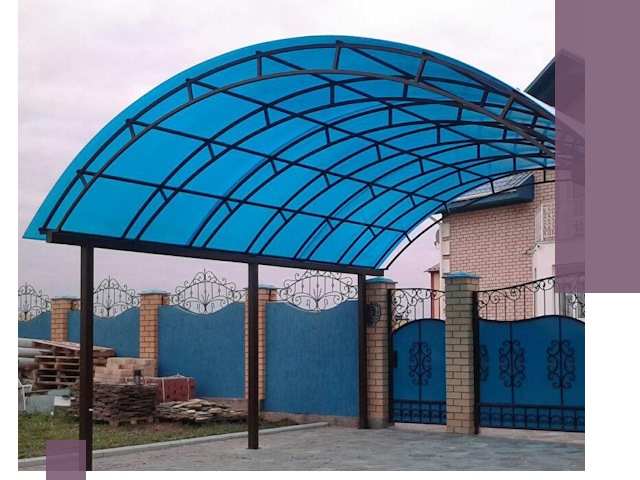 Арочные навесы под ключ в Георгиевске — изготовление и монтаж