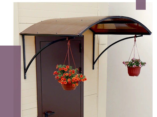 Козырьки над входом в Георгиевске от 14945 руб.  | ПРОЛЁТ-Грг