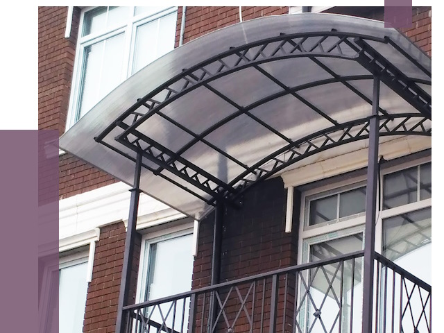 Козырьки над балконом в Георгиевске от 8709 руб.  | ПРОЛЁТ-Грг