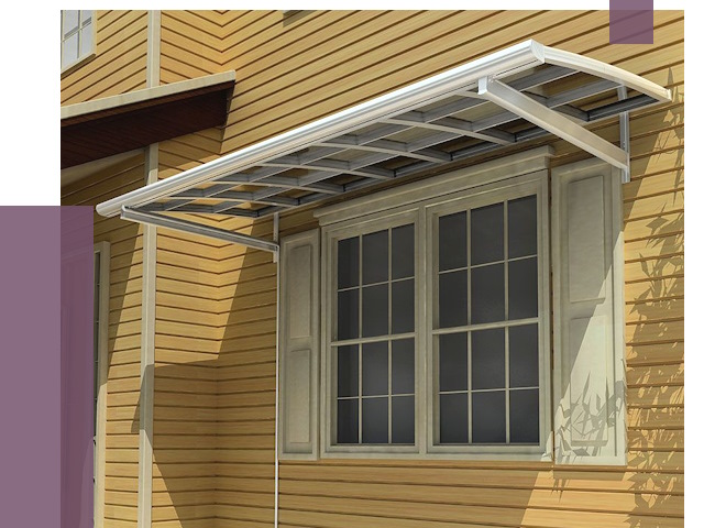 Козырьки над окнами в Георгиевске от 7679 руб. — монтаж, покупки | ПРОЛЁТ-Грг