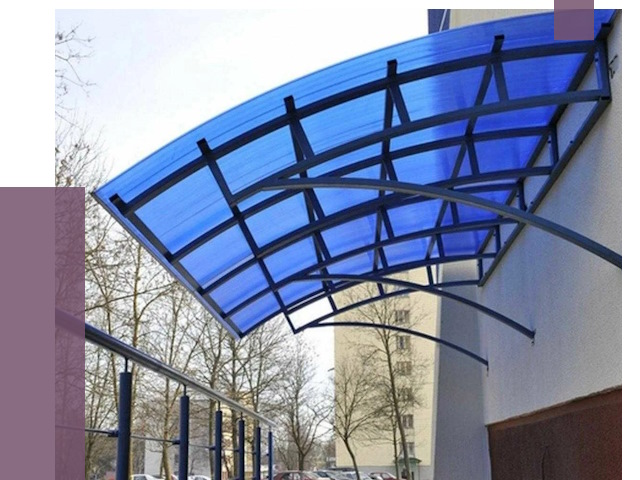 Козырьки из поликарбоната в Георгиевске от 4329 руб. под ключ | ПРОЛЁТ-Грг