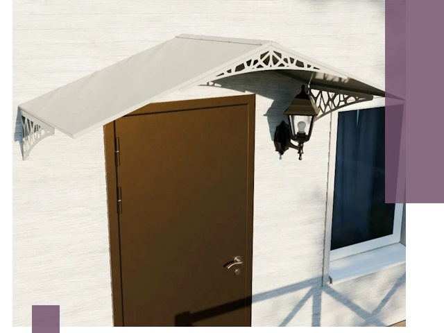 Металлические козырьки на входы и террасы в Георгиевске