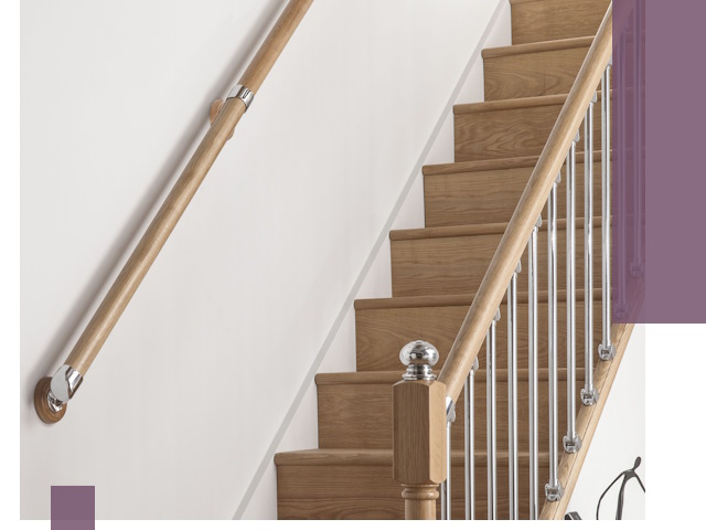 Пристенные поручни из стали и нержавейки под монтаж в Георгиевске